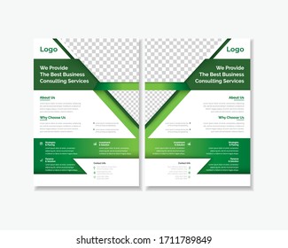 Business abstract flyer vector design template