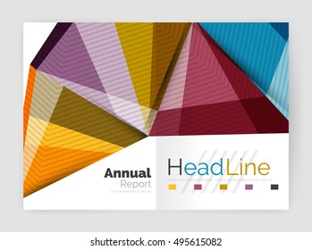 Business abstract geometric financial report brochure template. Vector