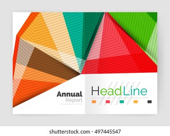 Business abstract geometric financial report brochure template. Vector