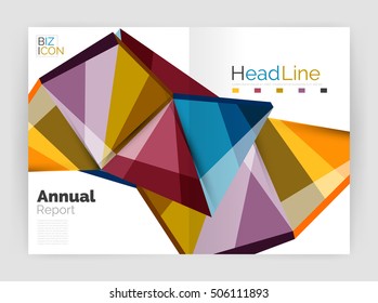Business abstract geometric financial report brochure template. Vector