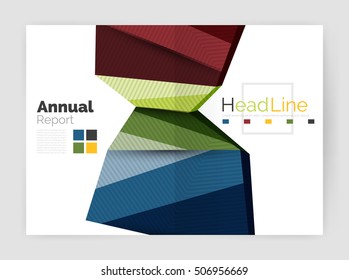 Business abstract geometric financial report brochure template. Vector