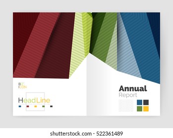 Business Abstract Geometric Financial Report Brochure Template. Vector