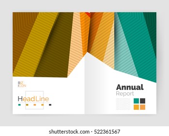 Business abstract geometric financial report brochure template. Vector