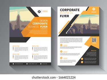 Business abstract geometric vector template. Brochure design, cover modern layout, annual report, poster, flyer in A4 with colorful triangles, geometric shapes for tech, science, market with light background