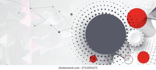 Anuncio de Web de comunicación global abstracto del negocio, líneas conectadas con diseño de los puntos