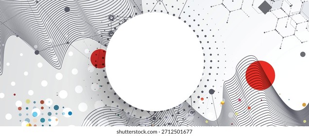Business abstrakte globale Kommunikation Web-Banner, Linien mit dots Design verbunden