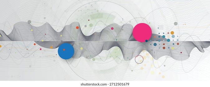 Anuncio de Web de comunicación global abstracto del negocio, líneas conectadas con diseño de los puntos