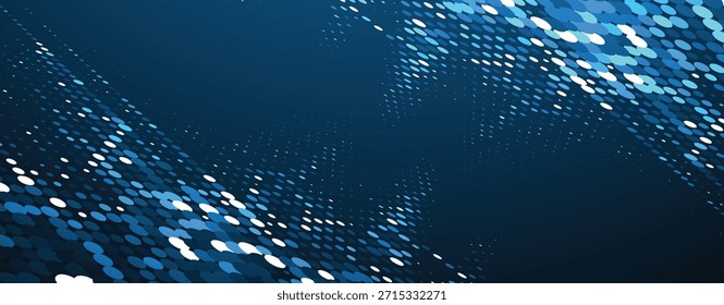 Anuncio de Web de comunicación global abstracto del negocio, líneas conectadas con diseño de los puntos