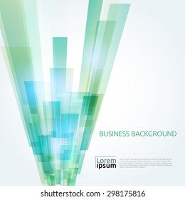 Business abstract green background. Vector illustration.
