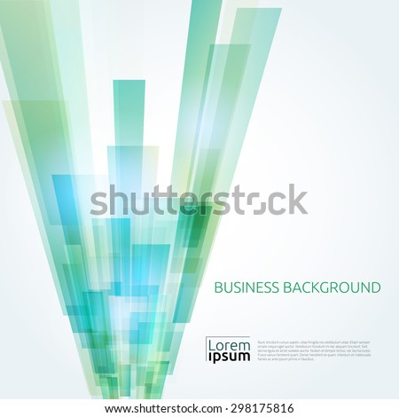 Business abstract green background. Vector illustration.