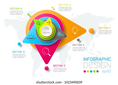 Business abstract infographics with colorful bar.