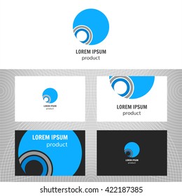 Business abstract logo, icon for company. Graphic design editable