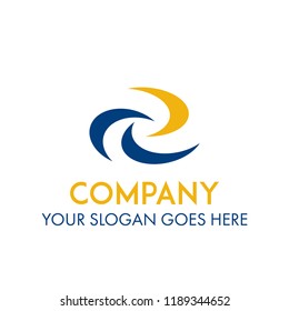 business abstract logo  letter R concept