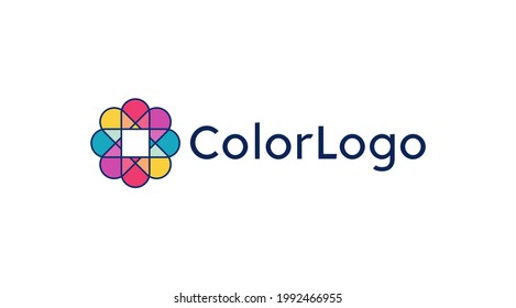 Conjunto de plantillas de logotipo de resumen de negocio. icono de 5 estrellas de cinta de 5 puntos. Vector. Diseñado para cualquier tipo de negocio. Conceptos de redes sociales.