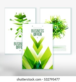 Business Abstract Page Background. Geometric Polygonal Surface layout set. Brochure design for annual report or booklet. Vector Illustration.