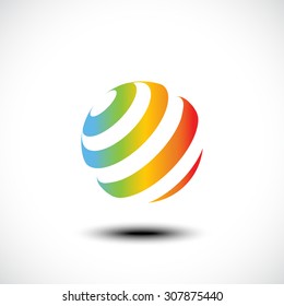Business Abstract Sphere icon. Vector illustration