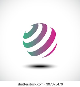 Business Abstract Sphere icon. Vector illustration