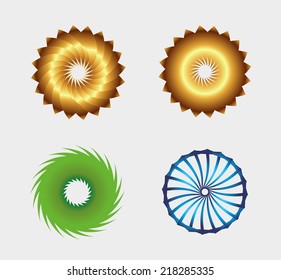 Business abstract symbol template set with circle round icon. Designed for any type of business
