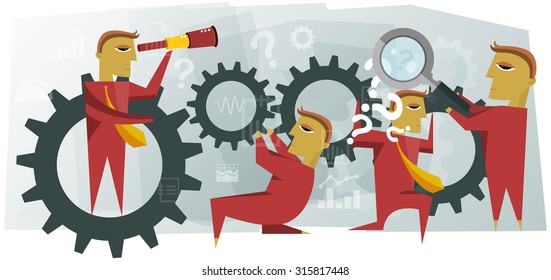 Business Abstract - Teamwork Illustration