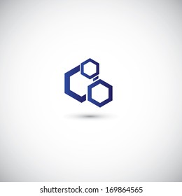 Business abstract technology shape on the gray background