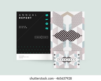 Fondo de plantilla de resumen de negocio. Estructuras de superficie geométricas triangulares o poligonales. Diseño de folleto para el informe anual o folleto A4. Ilustración vectorial.