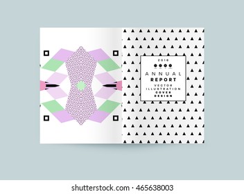 Fondo de plantilla de resumen de negocio. Estructuras de superficie geométricas triangulares o poligonales. Diseño de folleto para el informe anual o folleto A4. Ilustración vectorial.