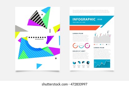 Fondo de plantilla de resumen de negocio. Estructuras de superficie geométricas triangulares o poligonales. Diseño de folleto para el informe anual o folleto A4. Ilustración vectorial.