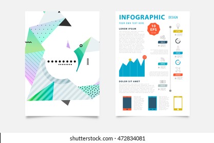 Fondo de plantilla de resumen de negocio. Estructuras de superficie geométricas triangulares o poligonales. Diseño de folleto para el informe anual o folleto A4. Ilustración vectorial.