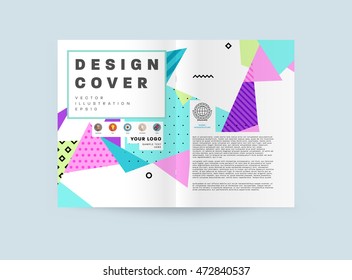Fondo de plantilla de resumen de negocio. Estructuras de superficie geométricas triangulares o poligonales. Diseño de folleto para el informe anual o folleto A4. Ilustración vectorial.