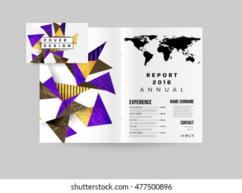 Abstrakter Hintergrund für Geschäftsvorlagen. Geometrische dreieckige oder polygonale Oberflächenstrukturen. Broschürenlayout für den Geschäftsbericht oder A4-Broschüre. Vektorgrafik.