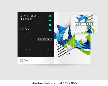 Fondo de plantilla de resumen de negocio. Estructuras de superficie geométricas triangulares o poligonales. Diseño de folleto para el informe anual o folleto A4. Ilustración vectorial.