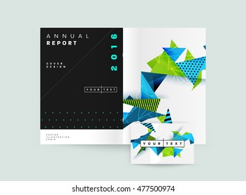 Fondo de plantilla de resumen de negocio. Estructuras de superficie geométricas triangulares o poligonales. Diseño de folleto para el informe anual o folleto A4. Ilustración vectorial.