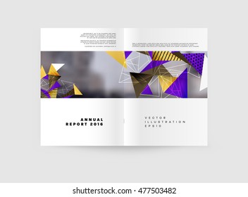 Fondo de plantilla de resumen de negocio. Estructuras de superficie geométricas triangulares o poligonales. Diseño de folleto para el informe anual o folleto A4. Ilustración vectorial.