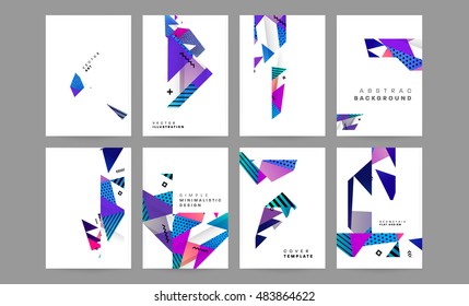 Fondo de plantilla de resumen de negocio. Estructuras de superficie geométricas triangulares o poligonales. Diseño de folleto para el informe anual o folleto A4. Ilustración vectorial.