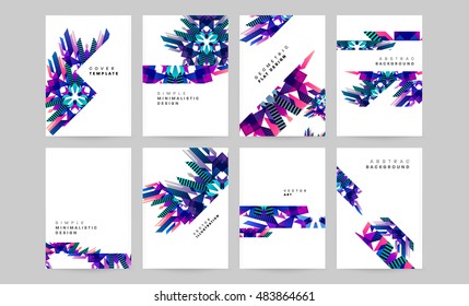 Fondo de plantilla de resumen de negocio. Estructuras de superficie geométricas triangulares o poligonales. Diseño de folleto para el informe anual o folleto A4. Ilustración vectorial.