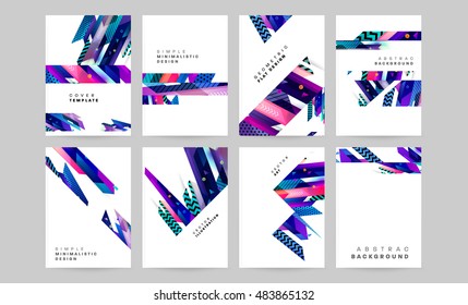 Fondo de plantilla de resumen de negocio. Estructuras de superficie geométricas triangulares o poligonales. Diseño de folleto para el informe anual o folleto A4. Ilustración vectorial.