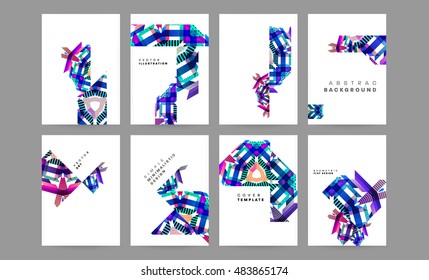 Fondo de plantilla de resumen de negocio. Estructuras de superficie geométricas triangulares o poligonales. Diseño de folleto para el informe anual o folleto A4. Ilustración vectorial.