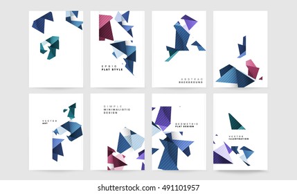 Fondo de plantilla de resumen de negocio, diseño de estructuras de superficie geométricas triangulares o poligonales, diseño de folleto para fondos de informes anuales o diseño de folletos A4, ilustración de vectores.