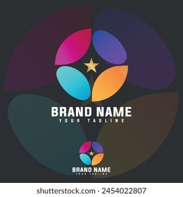 Business abstract template design emblem logo
