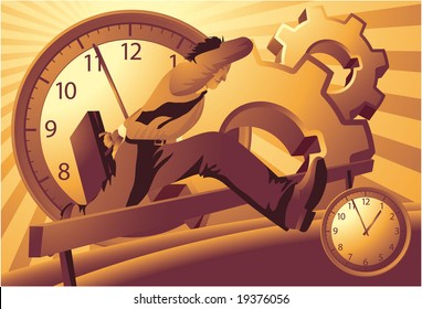 Business abstract. Time.