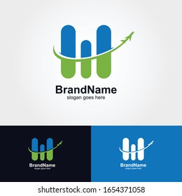 Business abstract travel logo symbol. Growth creative symbol concept.