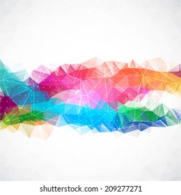 Business abstract triangle corporate background.