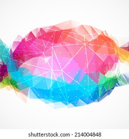 Business abstract triangle corporate background.