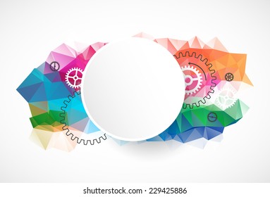 Business abstract triangle corporate background.