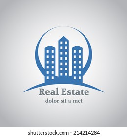 Business abstract vector design template. Logotype design for Real Estate company. 