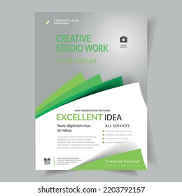 Business abstract vector Flyer template. Brochure design, layout, annual report, poster, flyer in A4 size.