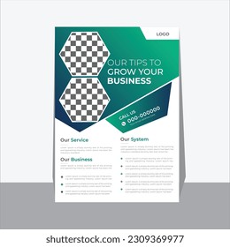 Business abstract vector flyer template  design
