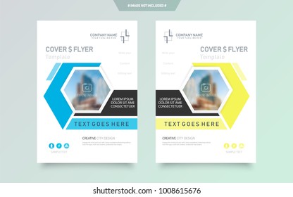 Business abstract vector template. Brochure design, cover modern layout, annual report, poster, flyer in A4 with colourful , geometric shapes for tech, science, market with light background.