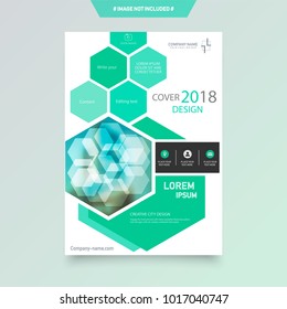 Business abstract vector template. Brochure design, cover modern layout, annual report, poster, flyer in A4 with colourful triangles, geometric shapes for tech, science, market with light background.