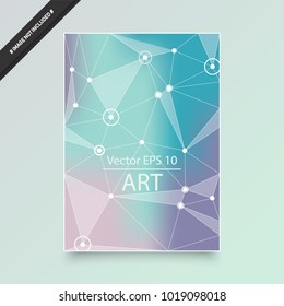 Business abstract vector template. Brochure design, cover modern layout, annual report, poster, flyer in A4 with colourful triangles, geometric shapes for tech, science, market with light background.
